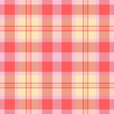 Arka plan kumaş vektörü gönder, bandana kusursuz şablon kontrolü. Tekstil ekose deseni kırmızı ve mokasen renk paleti ile.