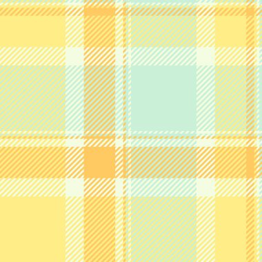 Karmaşık kumaş dokusu, akış vektörü tartan tekstili. Kovboy desenli, pürüzsüz arka plan ekoseli ve sarı renk paleti.