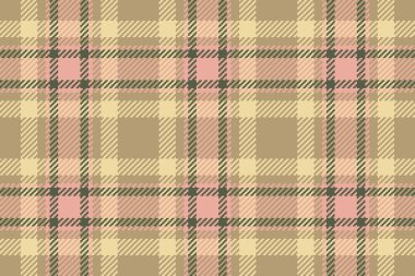 Tekstil kumaş dokusu, ekose vektör arka planı. Eşarp deseni kehribar ve kırmızı renk paletindeki kumaşı pürüzsüz kontrol et.