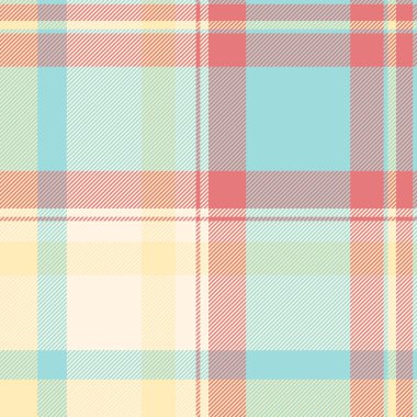 Panjabi ekose kumaşlı, dikişsiz, soluk kumaşlı ekose kumaş. Işık ve mısır ipeği renk paletinde desenli arkaplan vektör deseni.