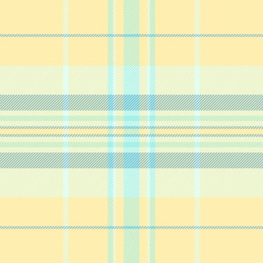Golf kontrol tartan ekose, vektör modelini tazele. Grafiksel, pürüzsüz kumaş dokusu sarı ve açık renkli..