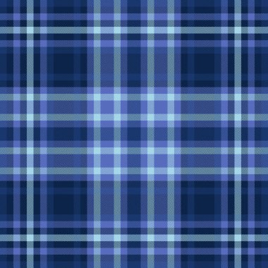 Tekstil kumaşı, ekoseli, cinsel arka plan vektör kumaşı. Kasım 'da mavi ve koyu renk paletinde pürüzsüz desen tartan denetimi.