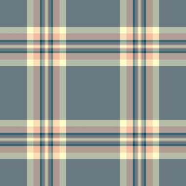 Sevgililer Günü vektör kontrolü kusursuz, yaratıcılık tartan tekstil deseni. Panjabi dokusu pastel ve cyan renklerinde ekose kumaş.