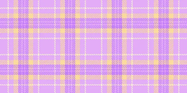 Okul dokusu tartan vektörü, kumaş kontrol ekoseli. Mor ve kehribar renk paletinde model arkaplan dikişsiz desen.