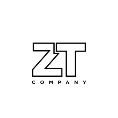 Moda harfi Z ve T, ZT logo tasarım şablonu. Şirket kimliği için asgari monogram tabanlı logotype.