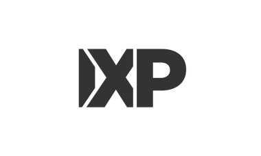 IXP logo tasarım şablonu güçlü ve modern kalın metinlerle. Basit ve minimal tipografi içeren ilk tabanlı vektör logosu. Moda şirket kimliği.