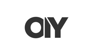 OIY logo tasarım şablonu güçlü ve modern kalın metinlerle. Basit ve minimal tipografi içeren ilk tabanlı vektör logosu. Moda şirket kimliği.
