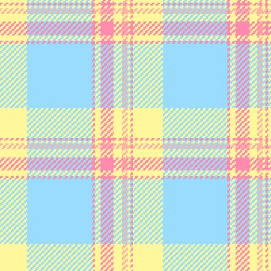 Özgeçmiş kontrolü tartan, Hint desenli ekose kumaş. Cyan ve sarı renk paletinde Hindistan 'ın kusursuz tekstil vektör deseni.