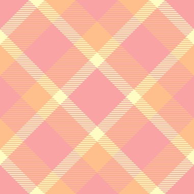 Çıktısı dikişsiz tartan kumaş, piknik battaniyesi desenli doku vektörü. Aşk kumaşı ekose arka plan kontrolü kırmızı ve turuncu renk paleti ile.