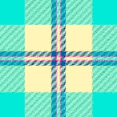 Koreli ekosesiz kumaş, 50 'lerin ekose kumaş arka planı. Aralık vektör deseni ışık ve parlak renk paletinde dokuyu kontrol et.