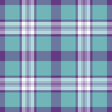 Kürk arka plan tekstil vektörü, 60 'lar kumaş tartanı kontrol etsin. Peri deseni deseni mavi ve açık renk paletinde kusursuz ekose.