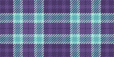 Perde dikişsiz kumaş arka plan, düğün dokusu tekstil deseni. Ekose ekoseli tartan kontrol vektörü menekşe ve açık renk paleti.