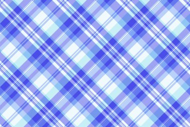 Japon kusursuz kumaş kontrolü, şablon desenli tartan tekstili. Çizgili arkaplan vektör dokusu ekoseli mavi ve açık renk paleti.