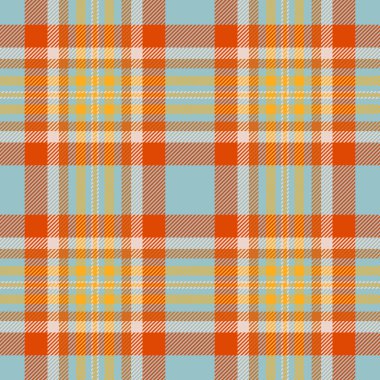 Tebrik ederim. Doku dokusu, sadelik, ekose kumaş. Pastel ve turuncu renk paletinde ağ arkaplan tartan desen vektörü.