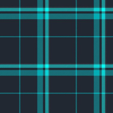 Tekstil dokusunu kontrol et, paskalya arkaplan tartsız. Geometrik ekose kumaş koyu ve siyan renk paletinde.