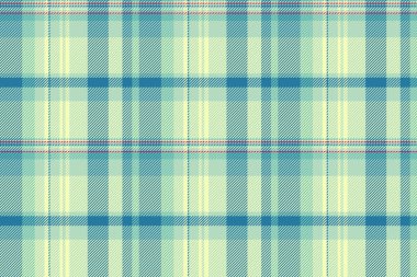 Çadır bezi arkaplan ekoseli, Victoria desenli tartan kumaş. Işık ve cyan renk paletinde kat denetimi dokusu vektörü.