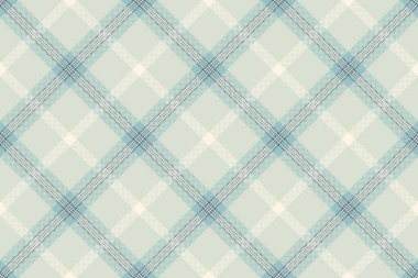 Tekstil dikişsiz, yağ bezi desenli arka plan kumaşını kontrol et. Beyaz ve pastel renk paletinde ana tartan desenli vektör.