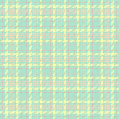 Sağlam kumaş, ince desenli ekose kumaş. Işık ve kireç rengi paletinde arka plan tartan vektörü maketi.