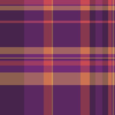 Düzenlenebilir tartan vektörü, ekoseli ekoseli kumaş. Kırmızı ve mor renk paleti ile yaşam odasının arka plan tekstil kumaşı.