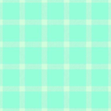 Eşsiz kontrol tekstil vektörü, basit desen desenli tartan. Sonsuzluk ekose kumaş arka planı ışık ve nane renkleri paletinde pürüzsüz.