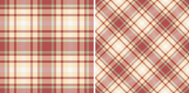 Örüntü vektör ekoseli kumaş dokusu ve dikdörtgen tartan kontrolü. Düğün renklerine bürünmüş. Şenlikli bir görünüm için tatil modası trendleri.