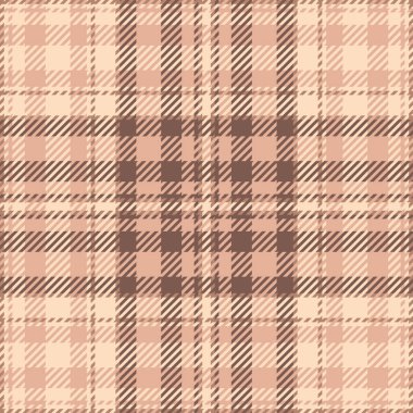 Ayak izi olmayan tekstil arkaplanı, eski püskü kumaş deseni tartan. Turuncu ve açık renk paletinde zarif kumaş vektör ekoseli desen.