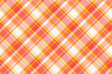 Dokulu arka plan pürüzsüz, banyo ekose kumaşı. Kırmızı ve turuncu renk paletinde el yapımı tartan tekstil denetimi.