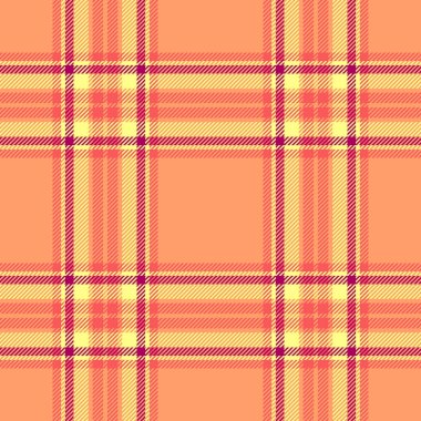Döşeme arkaplan desenli, ön tekstil kumaşlı, dikişsiz. Kaz ekose vektör şablonu turuncu ve sarı renk paletinde kontrol.