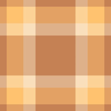 Moda dokusu kontrol vektörü, ekose desenli tekstil. 2024 kumaş arkaplan tartan turuncu ve kehribar rengi palet.