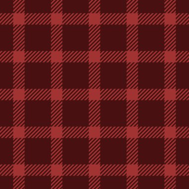 Kostüm kumaş desenli, düzenlenebilir dikişsiz ekose vektör. Perakende denetimi tartan arkaplan dokusu koyu ve kırmızı renk paletinde.