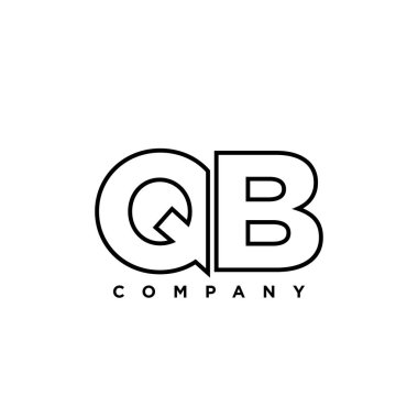 Moda harfi Q ve B, QB logo tasarım şablonu. Şirket kimliği için asgari monogram tabanlı logotype.