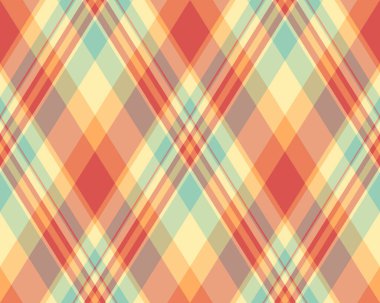 Argyle geometrik eşkenar dörtgenin kusursuz deseni. Harlequin duvar kağıdı tasarımını kontrol et. Web geçmişi için klasik elmas şekilli tekstil malzemesi, baskı kumaşı, kazak, ambalaj kağıdı, hediye kartı, davetiye.