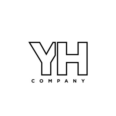 Moda harfi Y ve H, YH logo tasarım şablonu. Şirket kimliği için asgari monogram tabanlı logotype.
