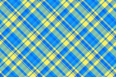 Takım elbise dokusu tekstil kontrolü, kağıt pürüzsüz desen vektörü. Yaz mevsimi ekose kumaş arka planı parlak ve pastel renk paleti.
