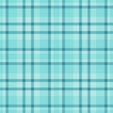 İşletmesiz tartan tekstil, orta doku kontrolü. Işık ve gök mavisi renk paletinde vektör kumaş deseni oluştur.