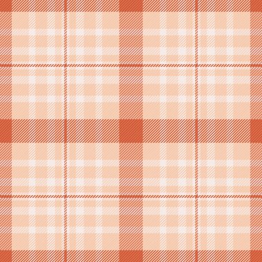 Paket arka plan tartan, asimetrik kontrol dokusu tekstili. Yaratıcılığın kusursuz ekoseli kumaş deseni ışık ve turuncu renk paletinde.