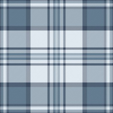 Kumaş dokusu vektörünün tekstil desenini arka plan tartan ekoseli beyaz ve cyan renklerinde dikişsiz olarak kontrol et.