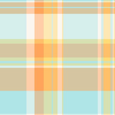 Moda desensiz ekoseli, eskiz vektör tartan arka planı. Damask doku tekstil kontrol kumaşı ışık ve turuncu renk paleti.