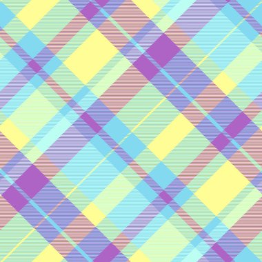 Tekrarlanan tartan vektörü pürüzsüz, tasarımcı dokusu tekstil kontrolü. Bandana kumaş desen arkaplan ekoseli cyan ve sarı renk paleti.