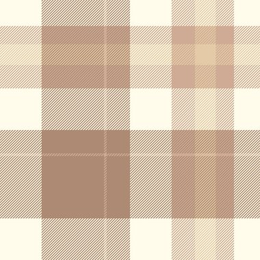 Tertemiz çek, kart desenli tekstil dokusu. Işık ve turuncu renk paletinde armoni arkaplan kumaş ekose vektörü.