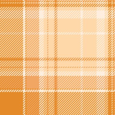 Klan vektör kontrol geçmişi, süslemesiz tartan deseni. Turuncu ve kumlu kahverengi renk paletiyle kumaş kumaş ekoseli kumaş..