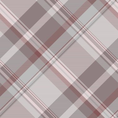 Ekose desenli süs deseni, boş kumaş vektörü pürüzsüz. 2024 Pastel ve beyaz renk paletinde tartan arkaplan tekstilini kontrol et.