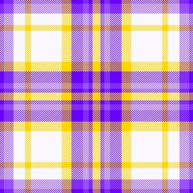 Folk tekstil vektör tartan, kusursuz arka plan deseni. Resmi kumaş kar ve parlak renk paletinde ekoseli dokuyu kontrol et.