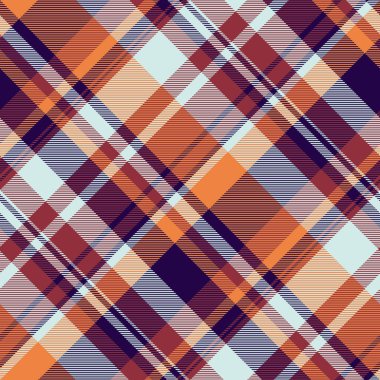 Hassas, pürüzsüz, ekoseli vektör tartan. Gömlek deseni arka plan kumaşı kırmızı ve açık renk paleti ile tekstil.