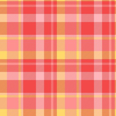 Afrika tartan desenli vektör, noel kartı desenli tekstil dikişsiz. Kanada ekose arka plan kumaşını kırmızı ve güzel renklerle kontrol et.