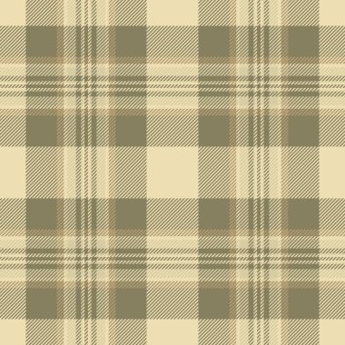 Menü arkaplan dokusu, ekose kumaş. Giysi denetimi vektör dokusu ışık ve sarı renk paletinde.