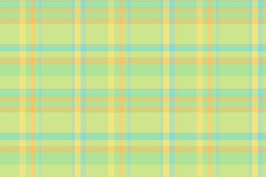 Akış kontrol kumaş dokusu, boş tekstil dikişsiz ekose. Sarı ve kireç rengi paletinde tartan vektör deseni konforu.