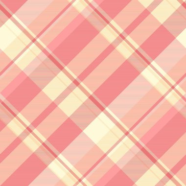 Tapılası kumaş vektörü kusursuz, arkaplan tartını kontrol et. Tattersall deseni ekose tekstil deseni kırmızı ve navajo beyaz renk paleti.