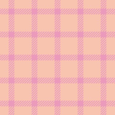 Klan kusursuz kontrol vektörü, halı ekoseli arka plan deseni. Açık ve pembe renk paletinde kumaş desenlerini soy.
