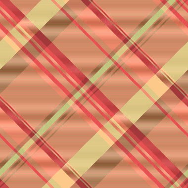 Beyefendi ekose tartan vektör, piknik dokusu pürüzsüz. Diwali kumaş tekstil denetimi arka planı kırmızı ve limon rengi paleti.